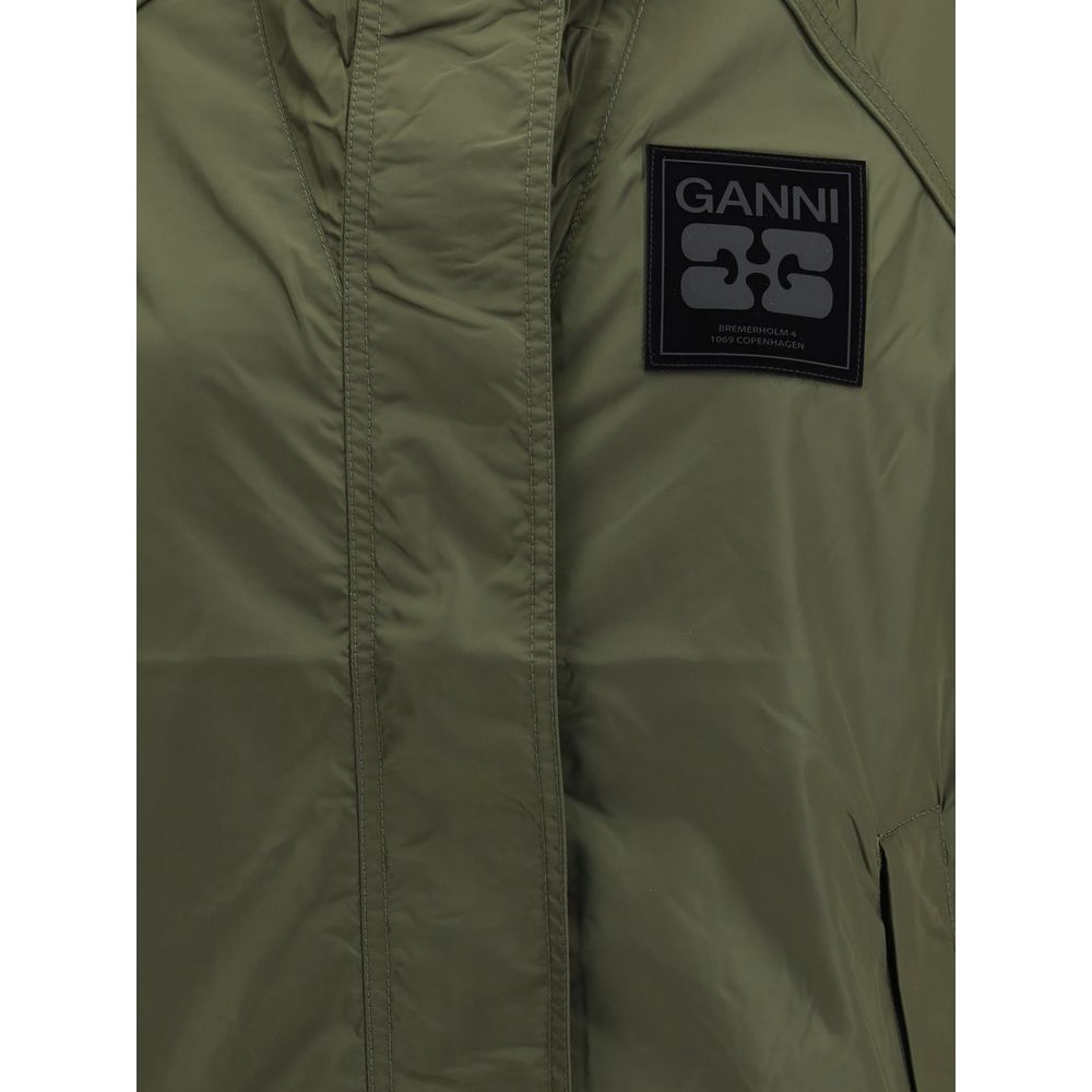 Ganni Bicolor Nylon Shell Jacket 1728,72470364320,Bicolor,Clothing,Ganni,Jackets & Coats - Clothing,L/XL,New with tags,S-M,Shell Jackets - Jackets & Coats - Clothing,Women