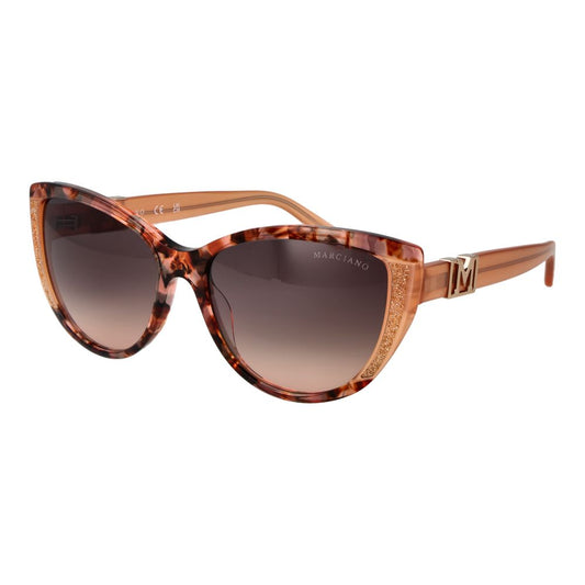 Marciano by Guess Brown Women Sunglass, full-rim cat eye design with gradient lenses and acetate frame, 100% UVA & UVB protection.