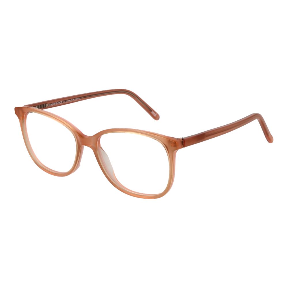Andy Wolf Pink Unisex Glasses Frame in rose acetate full-rim style with demo lenses.