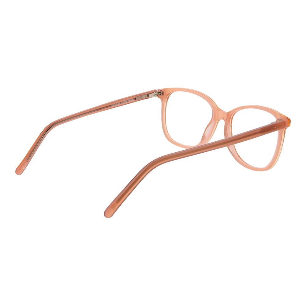 Andy Wolf Pink Unisex Glasses Frame, full-rim acetate panto style in rose color, size 52-15-140 with demo lenses and branded case.