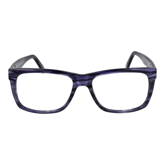 Andy Wolf Blue Unisex Glasses Frame, full-rim acetate with rectangular style and demo lenses, size 55-15-145.