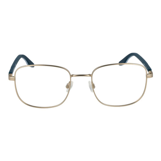 Converse Gold Unisex Glasses Frame with full-rim square design in gold rubber, size 52-20-140, includes branded case, no extra protection.
