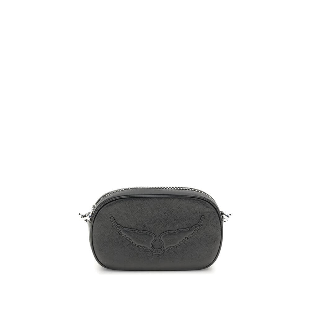 Zadig & Voltaire Black Calf Leather Bos Taurus Shoulder Bag