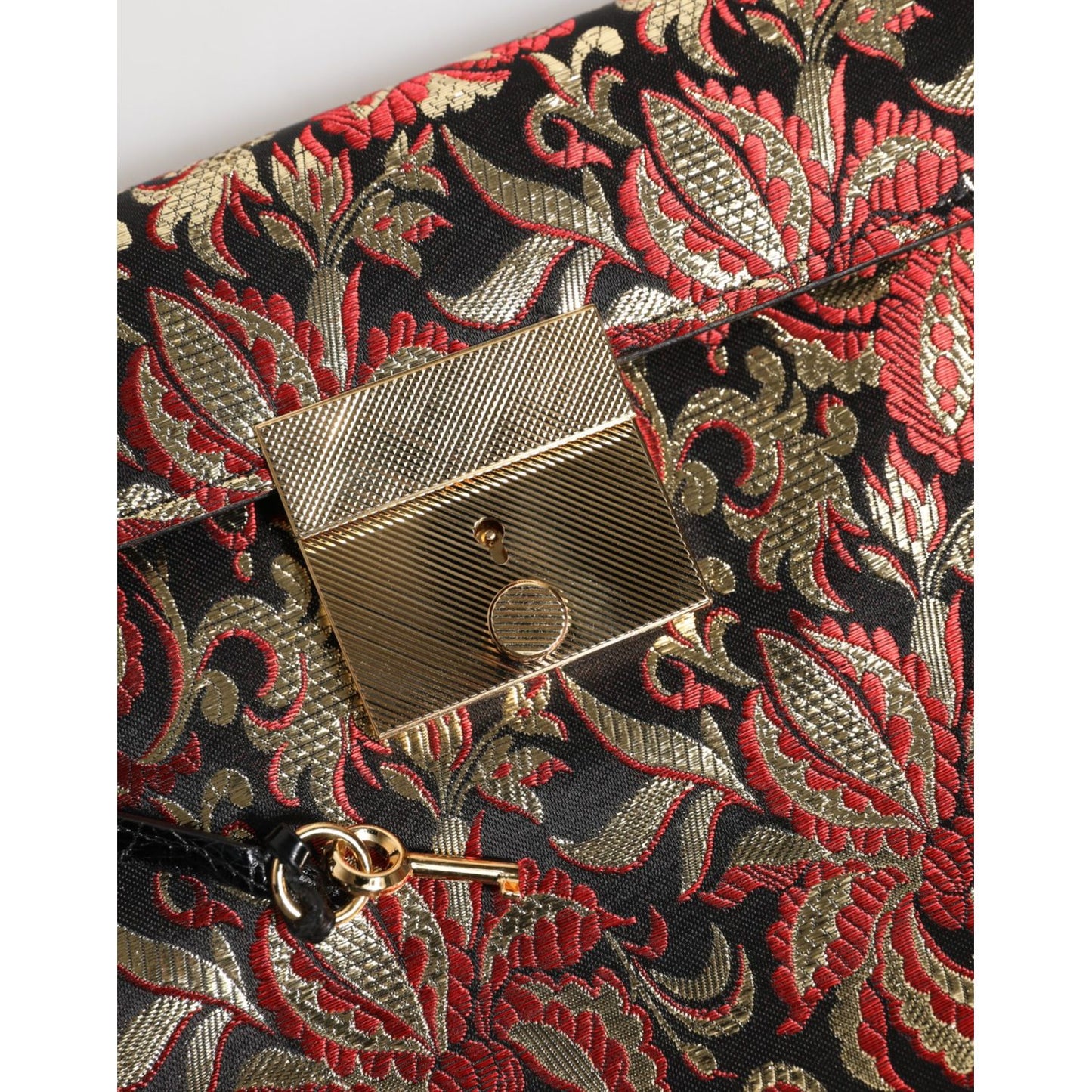 Dolce & Gabbana Multicolor Jacquard Floral Document Briefcase Bag