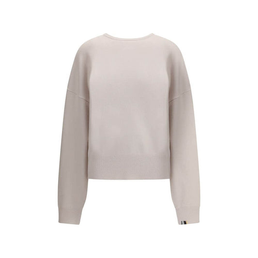 Extreme Cashmere Cream Cashmere Sweatshirt with crew neck and ribbed hem