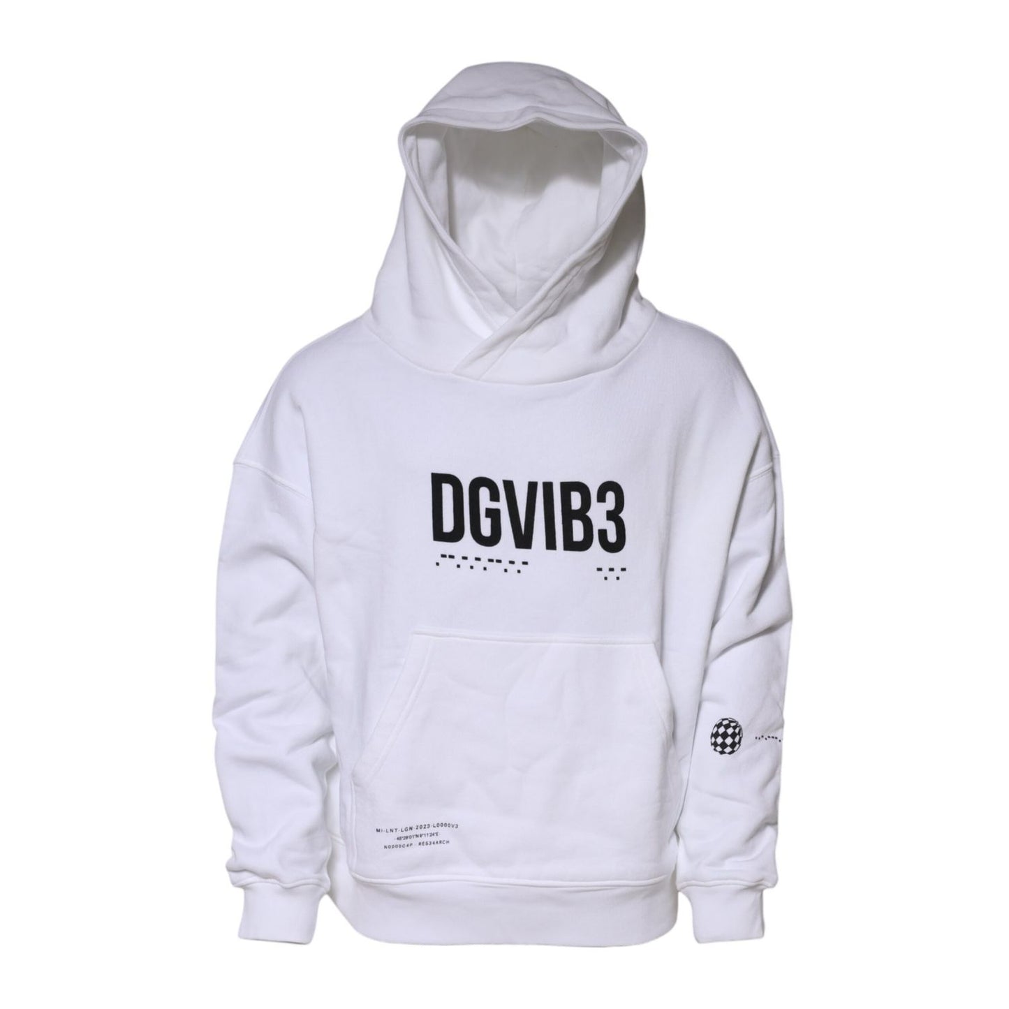 Dolce & Gabbana White DG Vib3 Hooded Men Sweatshirt Sweater