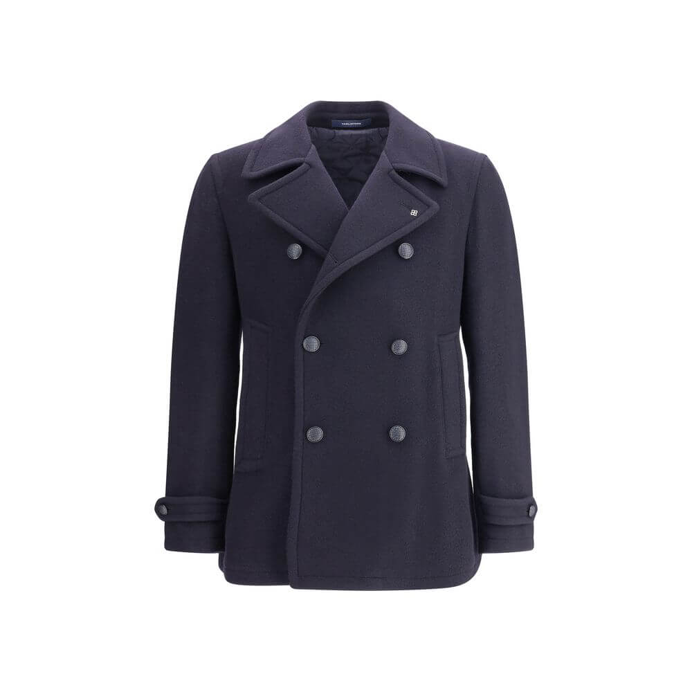Tagliatore Blue Wool Coat