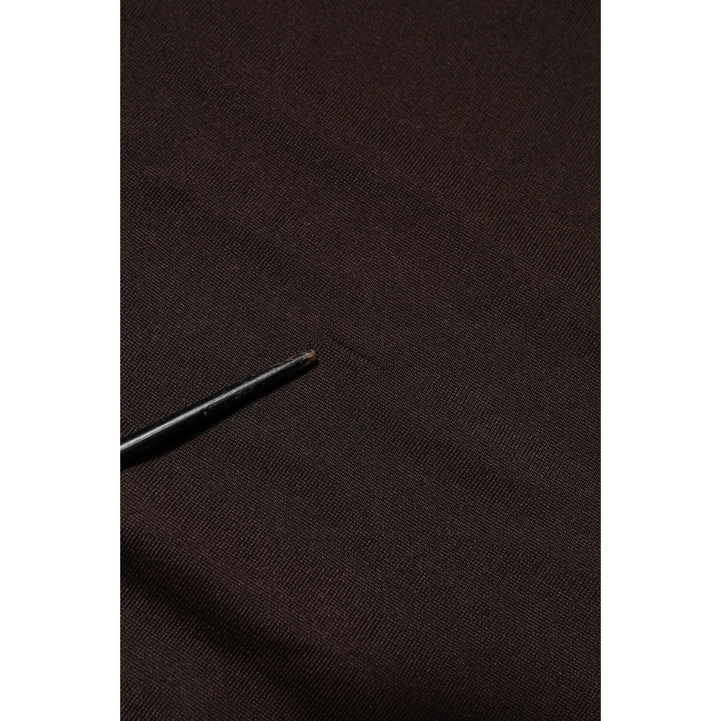 Dolce & Gabbana Brown Silk Crew Neck Short Sleeves T-shirt