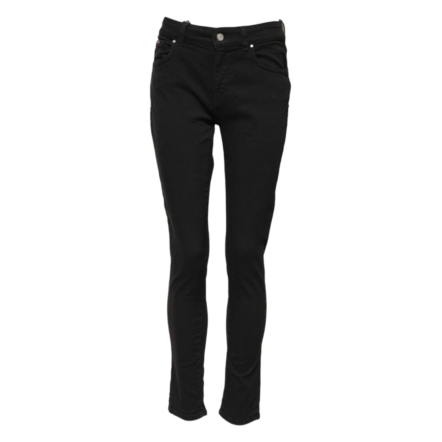 Dolce & Gabbana Black Cotton Skinny Mid Waist Denim Jeans
