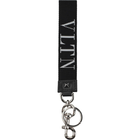 Valentino Garavani Black Fabric Keychains VA8547232514313BT