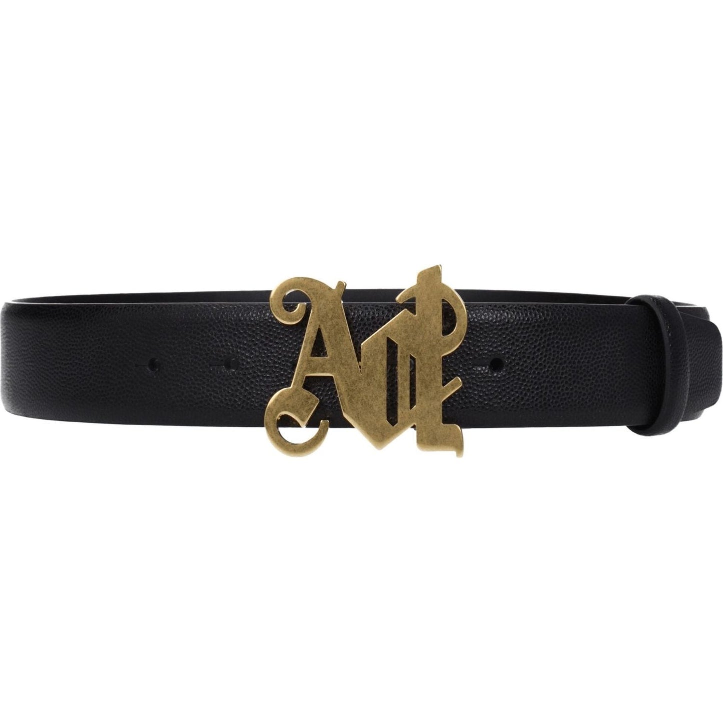 Palm Angels Black Leather Regular Belts PA-8547458384137-70 CM / 28 INCHES