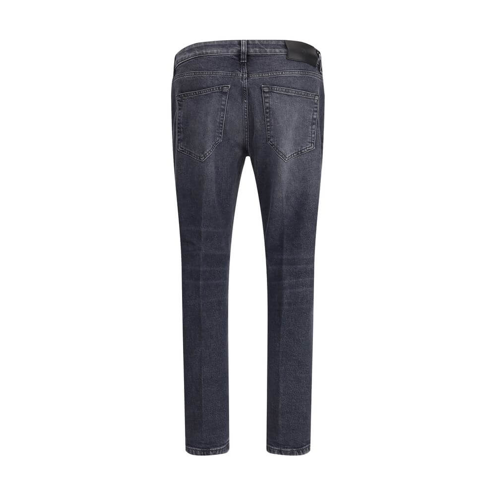 PT Torino Gray Cotton Slim Fit Jeans