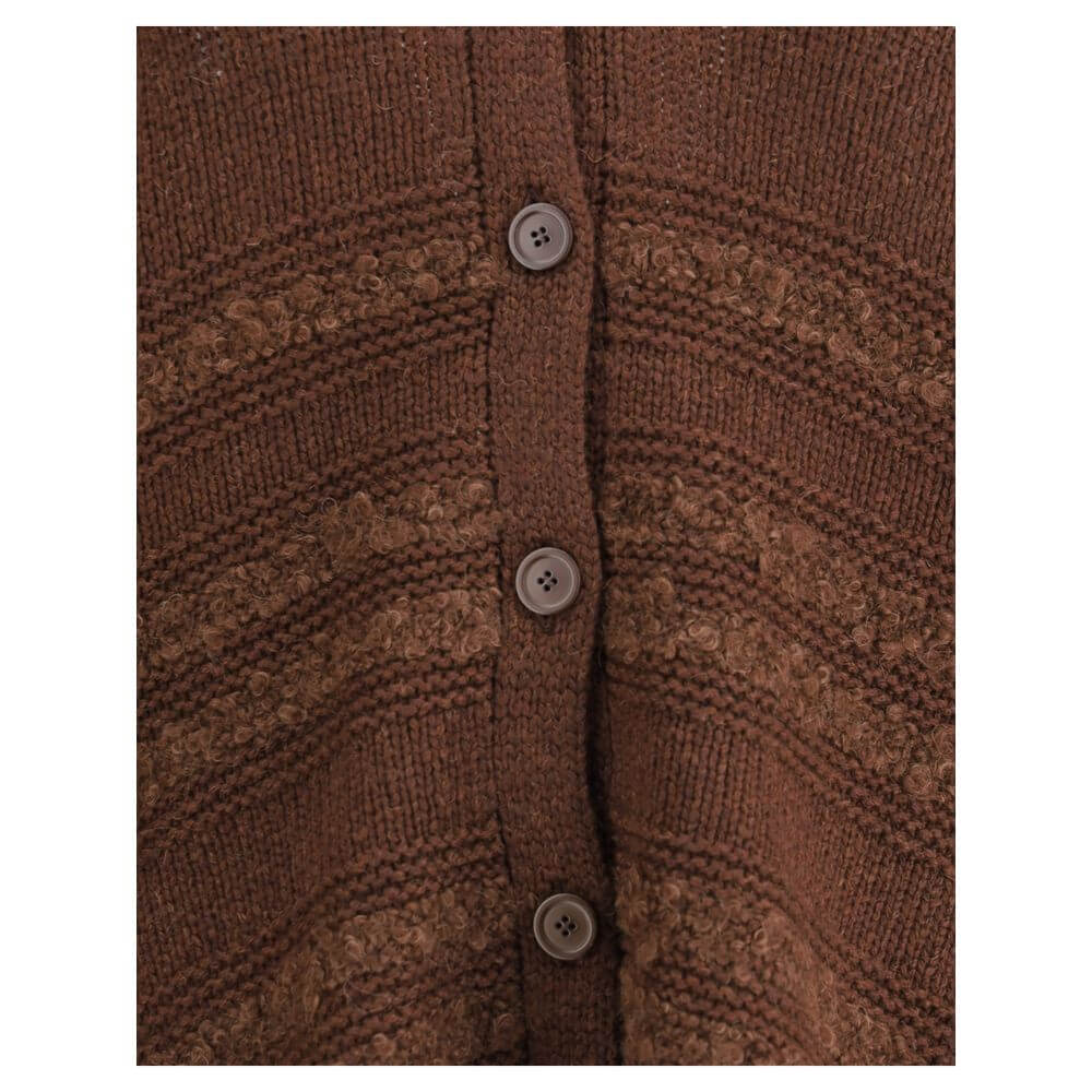 Fabiana Filippi Brown Camel Hair  Cardigan
