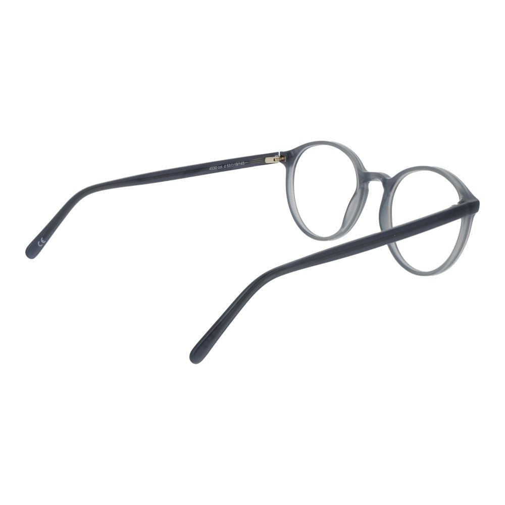 Andy Wolf Gray Unisex Glasses Frame in full-rim acetate with a panto style, showcasing grey color and demo lenses.