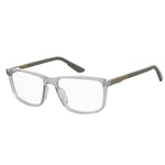 Under Armour Gray Acetate Frames, model UA5008GKB7F41 with clear lenses, classic design, 54/17/145mm measurements.