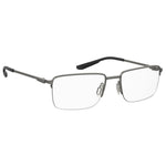 Under Armour Gray Metal Frames eyeglasses UA5016GR80F51, sleek metal design, size 55/18/140mm, in gray color.