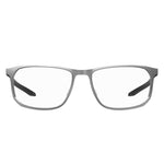 Under Armour Gray Metal Frames front view, model UA5029GKJ1F61, grey metal, dimensions 56/17/140mm, stylish eyewear for men.