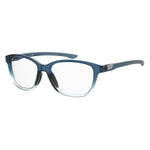 Under Armour Blue Resin Frames UA5031OXZF315 women's glasses with blue resin material, 53/15/140 mm measurements.