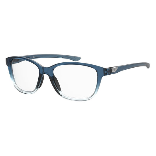 Under Armour Blue Resin Frames UA5031OXZF315 women's glasses with blue resin material, 53/15/140 mm measurements.