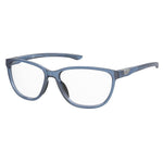 Under Armour Blue Resin Frames for women in stylish design, size 54/15/140 mm, featuring a durable resin material.