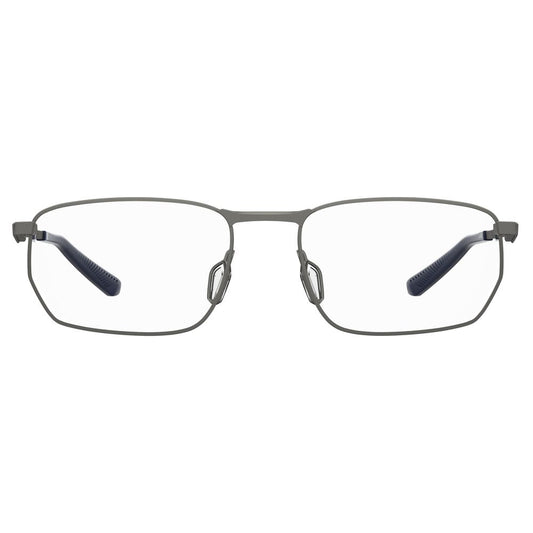Under Armour Gray Metal Frames, rectangular glasses for men, model UA5046G5UVF51, metal material, size 55/18/140 mm.