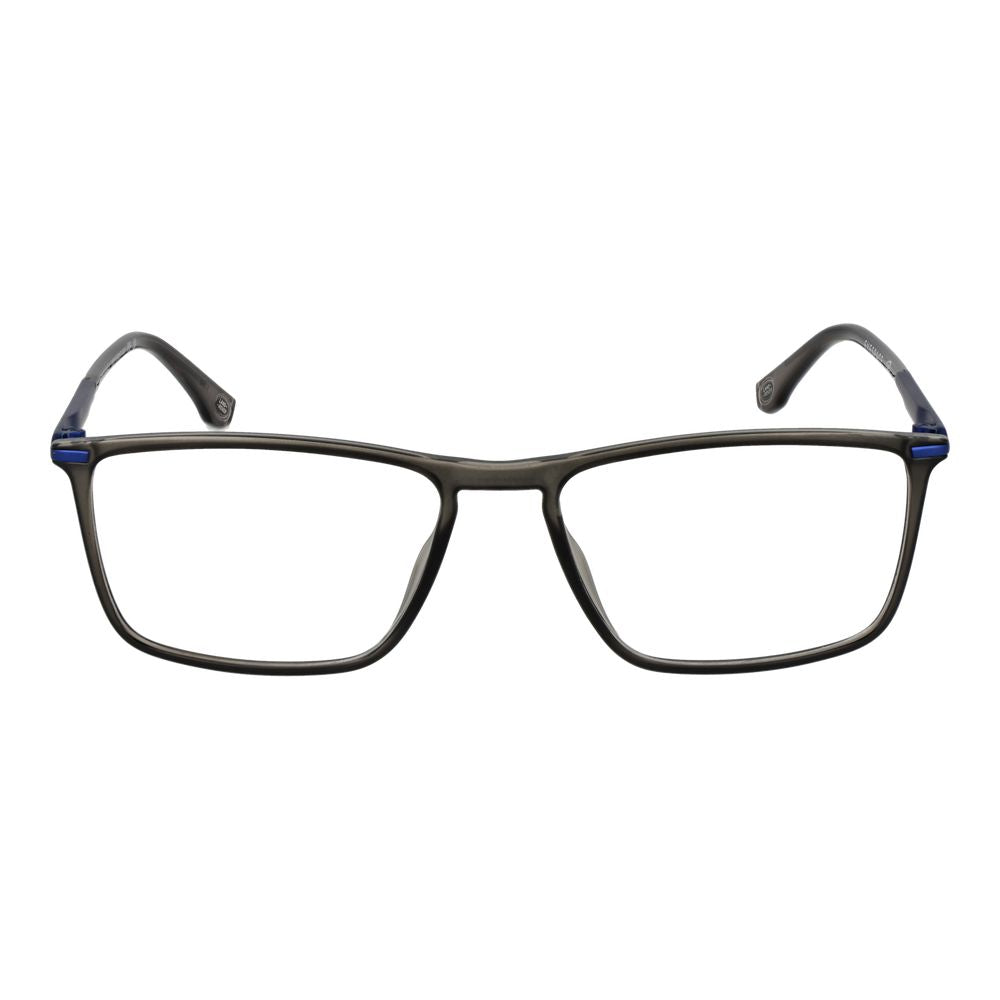 Land Rover Gray Men Glasses Frame in full-rim rectangle style with grey G850 material and demo lenses, size 57-17-147, no spring hinge.