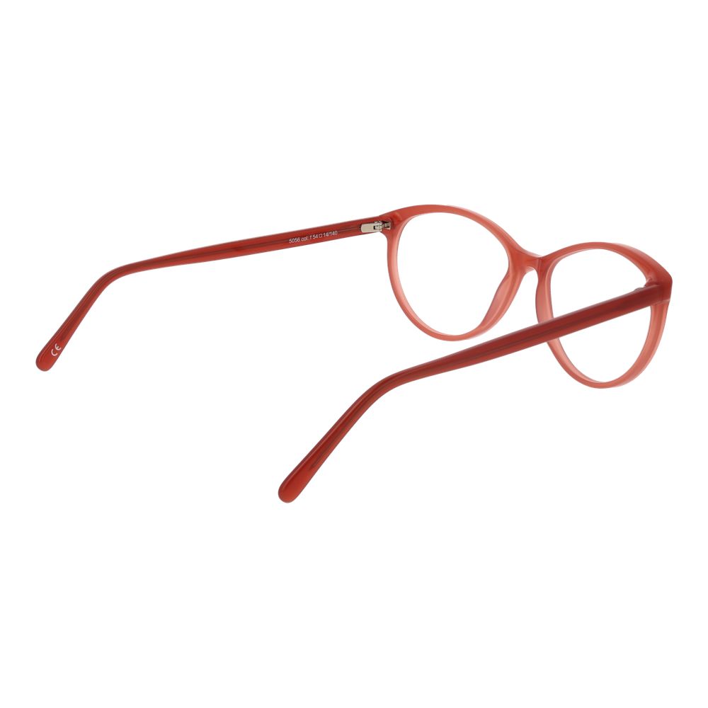 Andy Wolf Pink Unisex Glasses Frame with rose-colored acetate full-rim oval design and demo lenses.