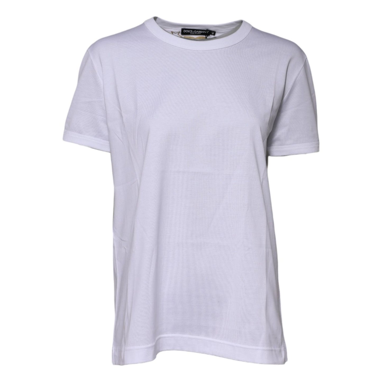 Dolce & Gabbana White Cotton Goodluck 2022 Crew Neck T-shirt