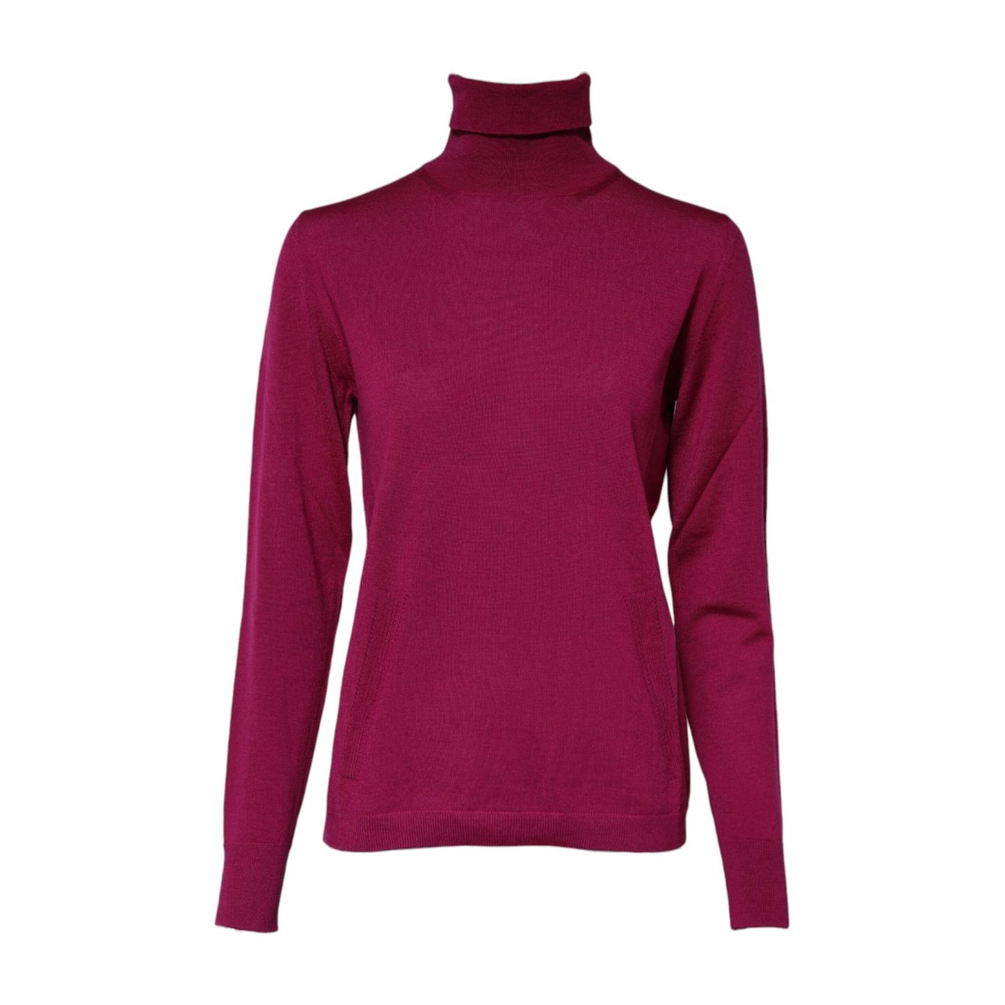Dolce & Gabbana Fuchsia Wool Long Sleeves Turtleneck Sweater