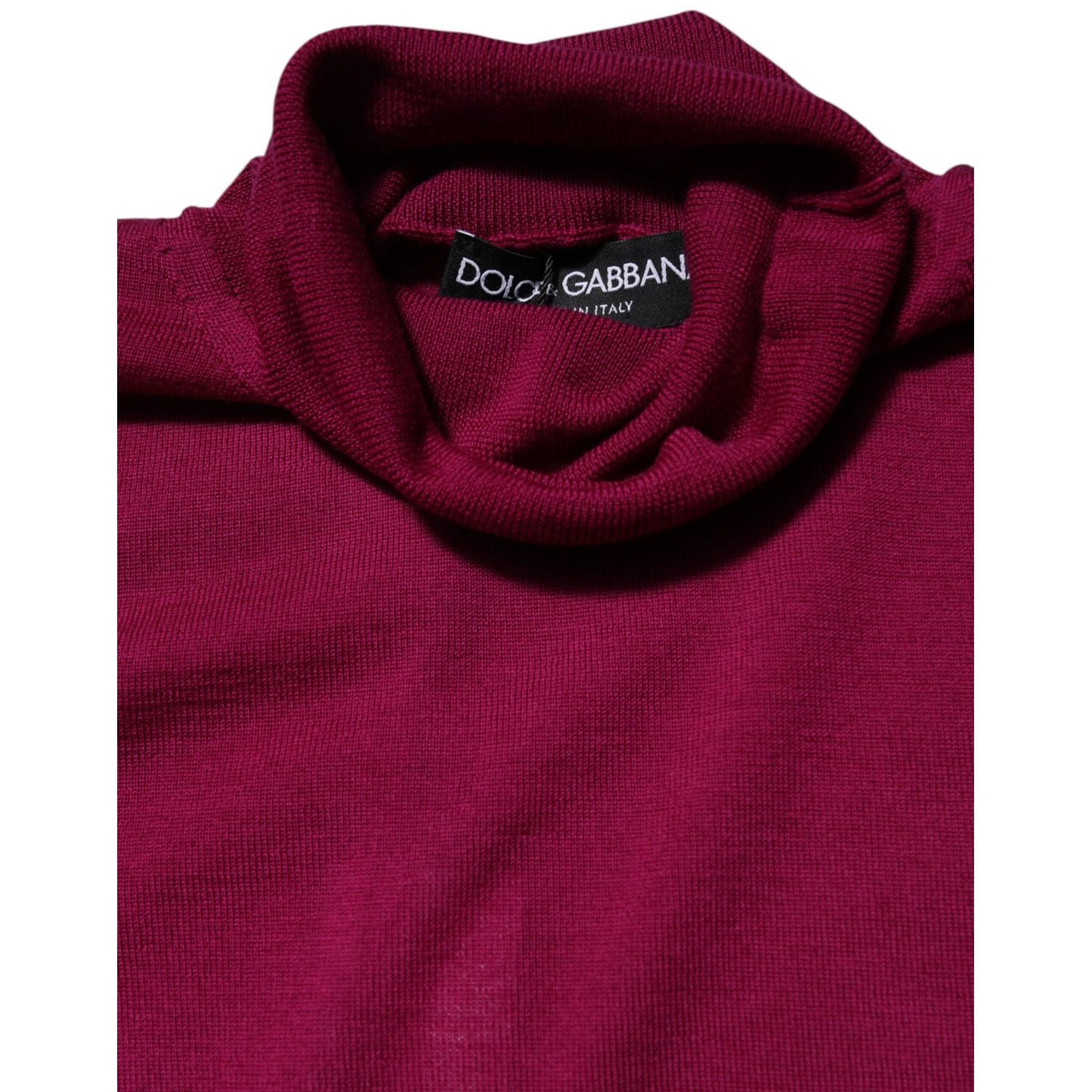Dolce & Gabbana Fuchsia Wool Long Sleeves Turtleneck Sweater