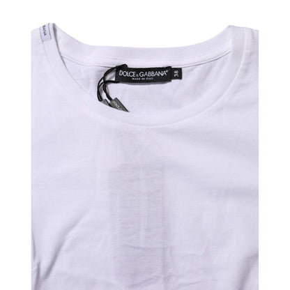 Dolce & Gabbana White Short Sleeves Crew Neck Top T-shirt
