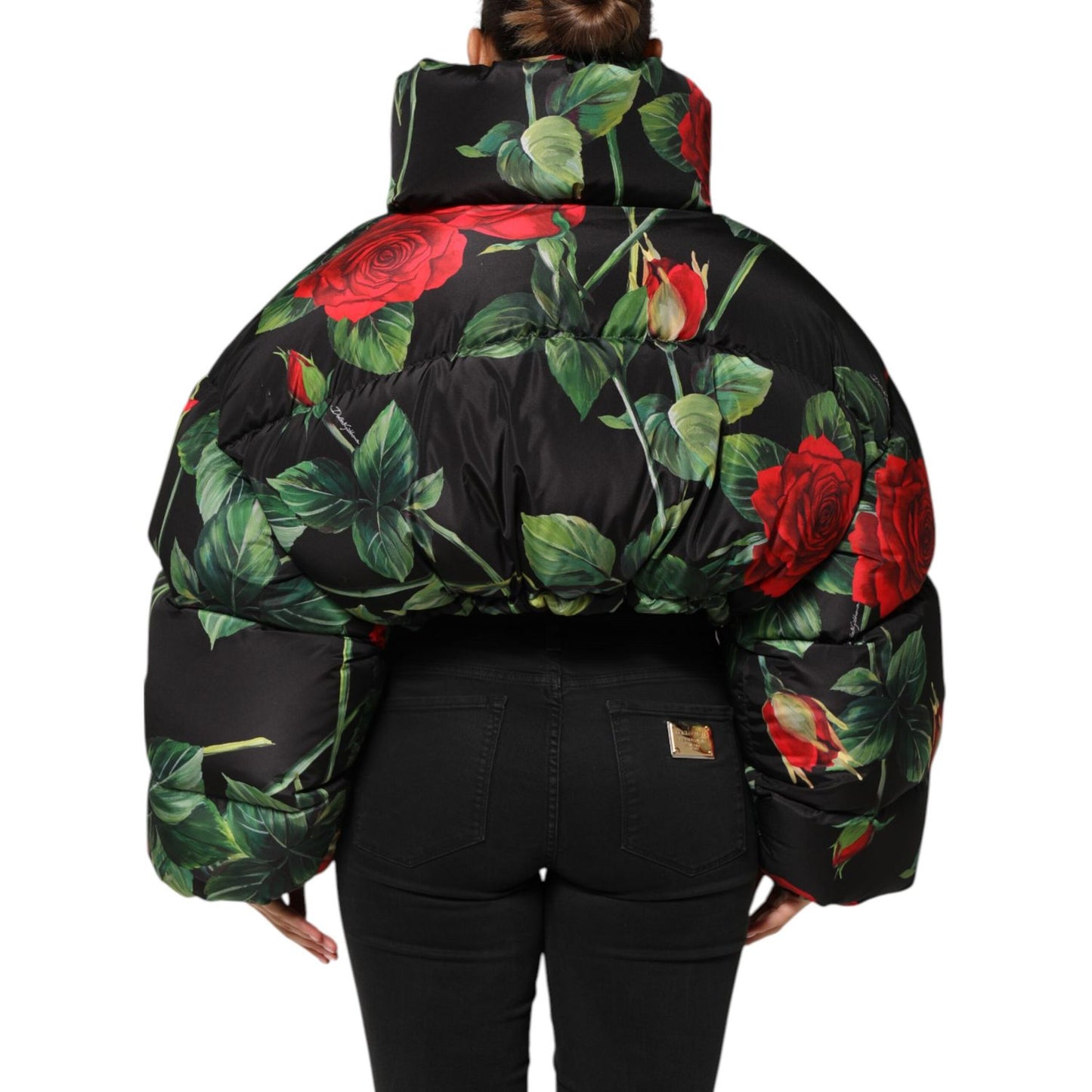 Dolce & Gabbana Multicolor Floral Puffer Coat Full Zip Jacket