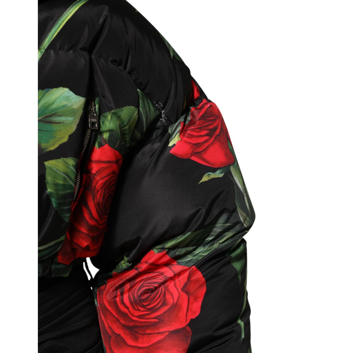 Dolce & Gabbana Multicolor Floral Puffer Coat Full Zip Jacket