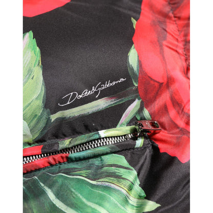 Dolce & Gabbana Multicolor Floral Puffer Coat Full Zip Jacket