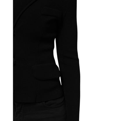 Dolce & Gabbana Black Viscose Single Breasted Blazer Jacket
