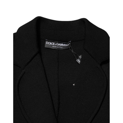 Dolce & Gabbana Black Viscose Single Breasted Blazer Jacket