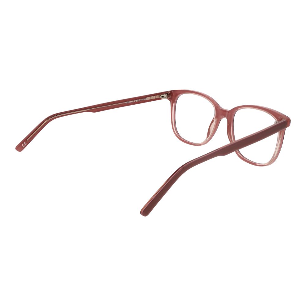 Andy Wolf Pink Unisex Glasses Frame in rose acetate; full-rim rectangle style with demo lenses; size 53-17-140; includes branded case.