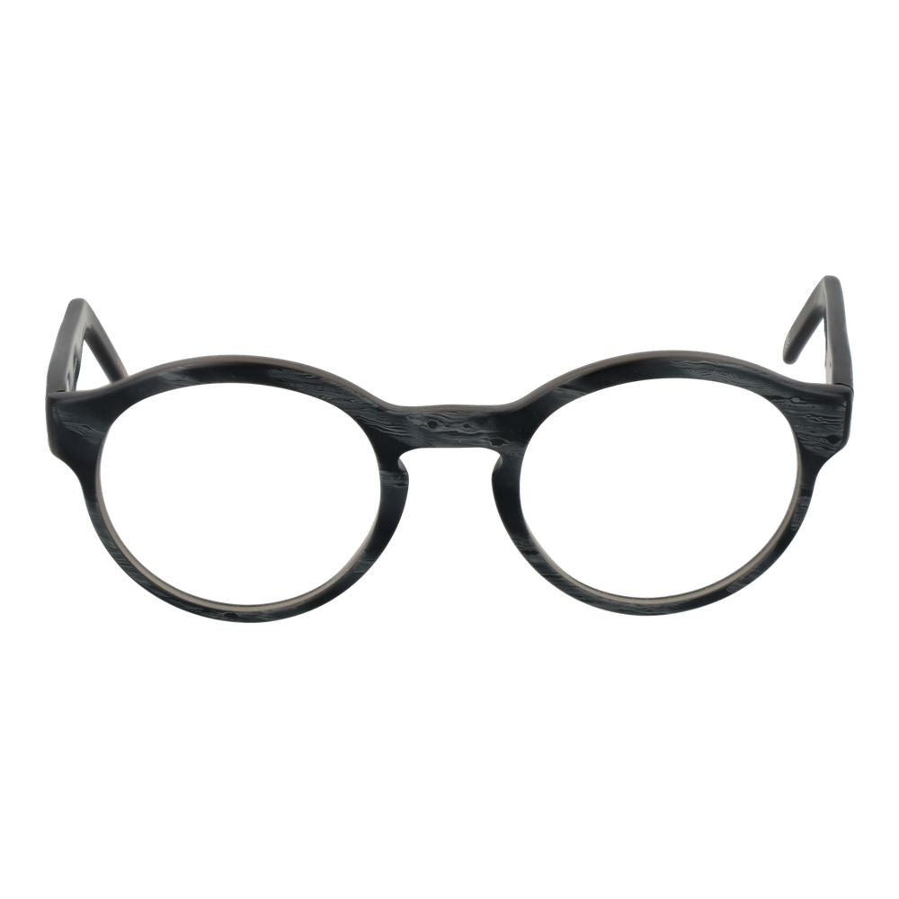 Andy Wolf Gray Unisex Glasses Frame in acetate with full-rim round style, includes branded case