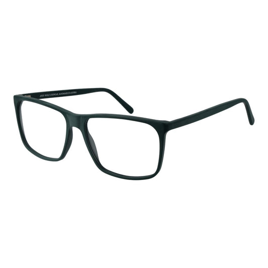 Andy Wolf Green Unisex Glasses Frame in green acetate with full-rim rectangle style and demo lenses.