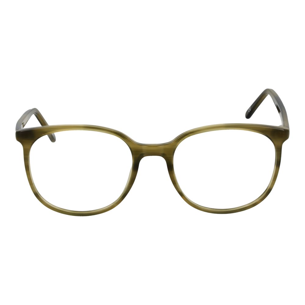 Andy Wolf Green Unisex Glasses Frame, full-rim acetate with demo lenses, panto style, includes branded case.