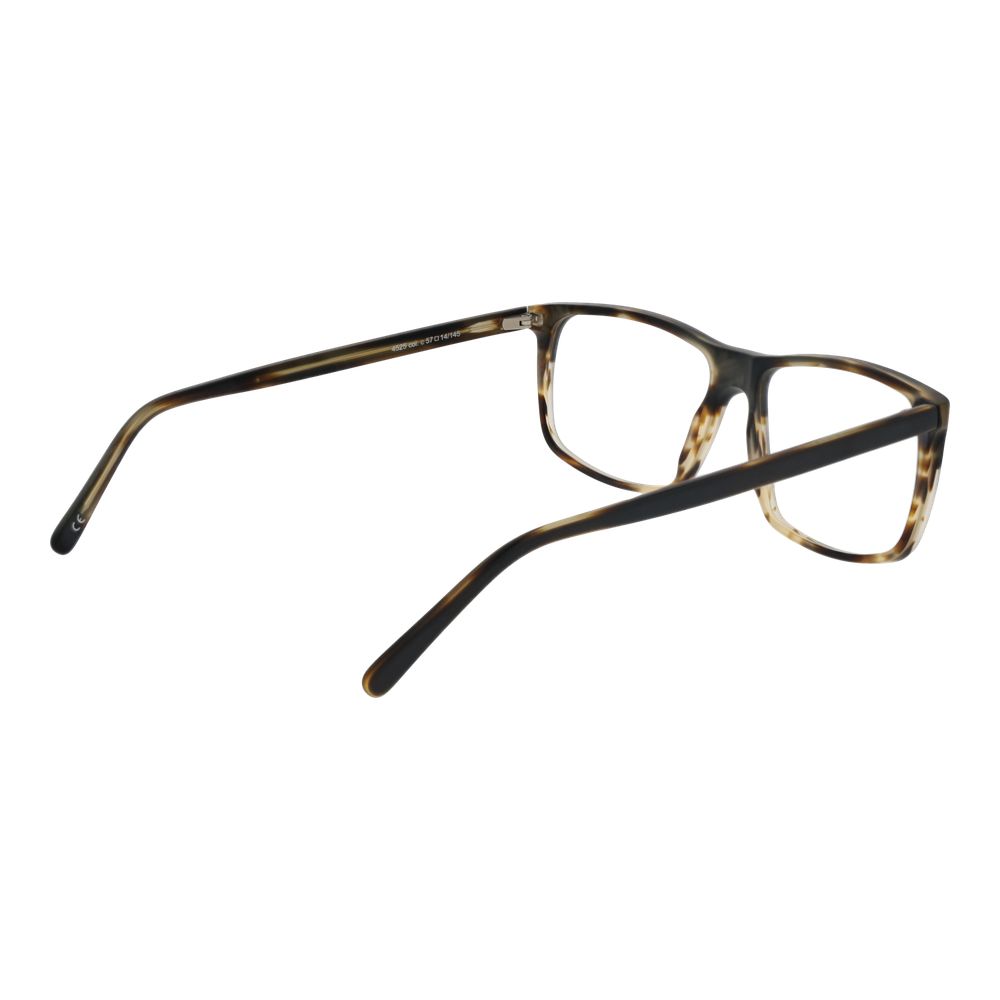 Andy Wolf Gray Unisex Glasses Frame, full-rim acetate design with gray color, rectangle style, lens size 57-14-145, includes branded case.