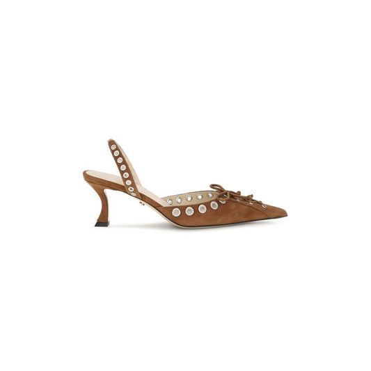 MACH & MACH Slingback Pumps MA-PF25S097965SUELTBLIGHTBROWN-EU36/US6