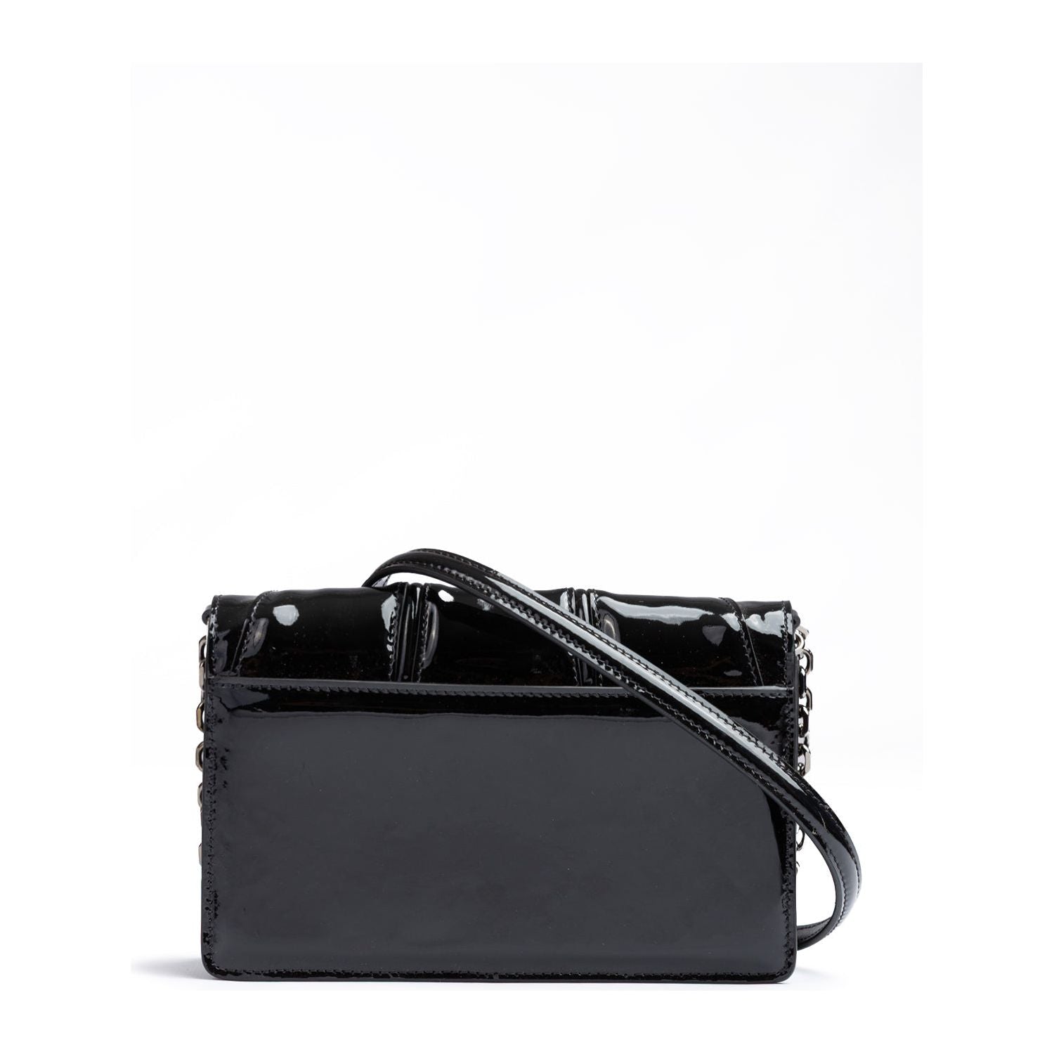 Front view with bag zipped and handles upright.