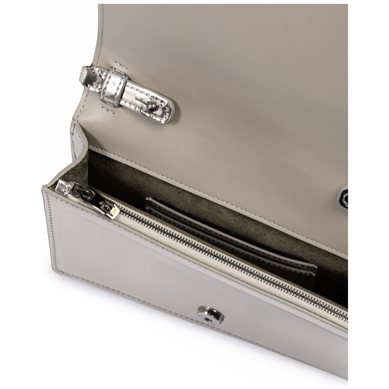 Front view with bag zipped and handles upright.