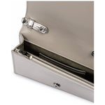 Ferrari Metal Silver GT patent leather bag with chain FE8056121179097