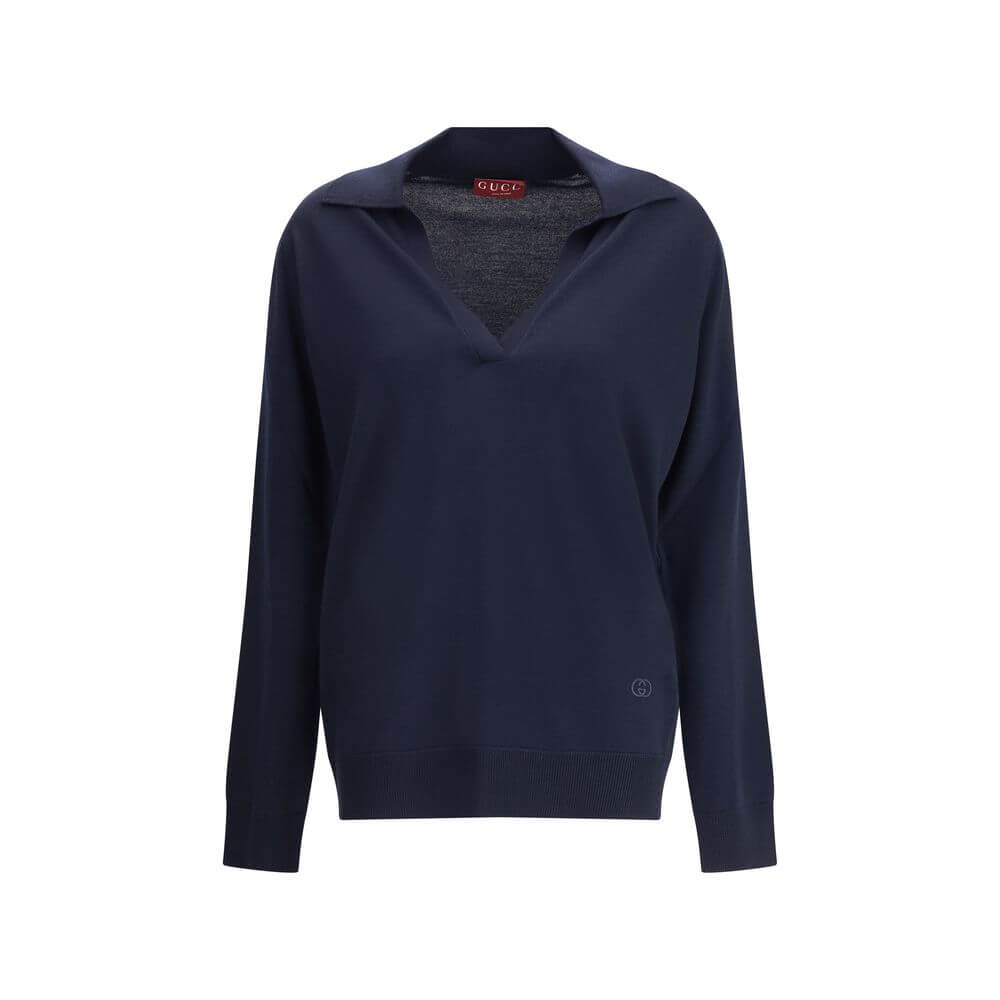 Gucci Blue Wool Sweatshirt