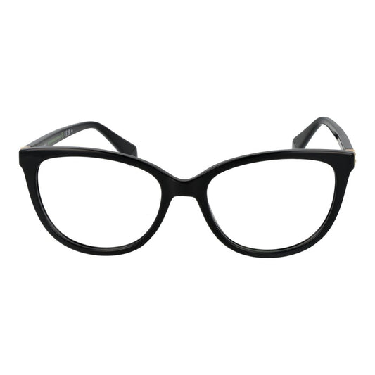 Polaroid Black Unisex Glasses Frame in full-rim rectangle style, with black polyamide body, demo lenses, and included branded case.