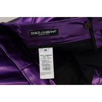 Dolce & Gabbana Purple Metallic Nylon Straight Trouser Pants PAN74277-46