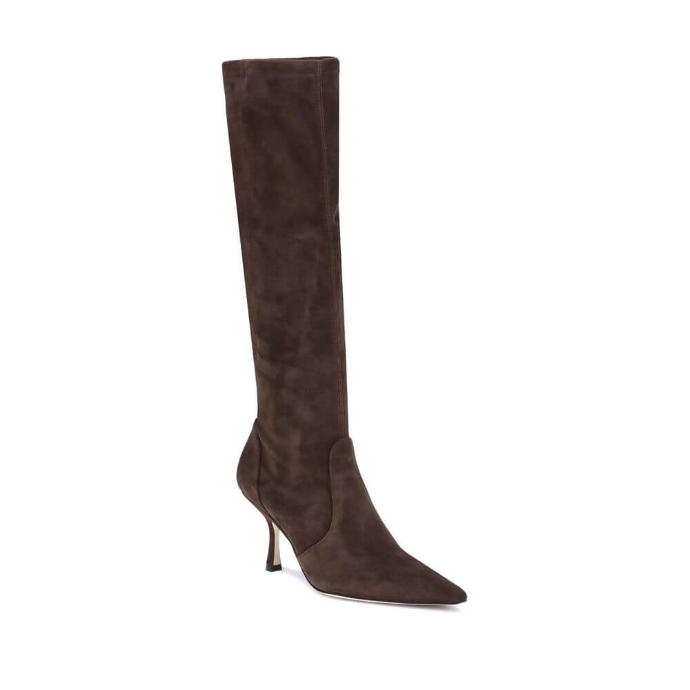 Stuart Weitzman Brown Calf Leather Bos Taurus High Heel Boots