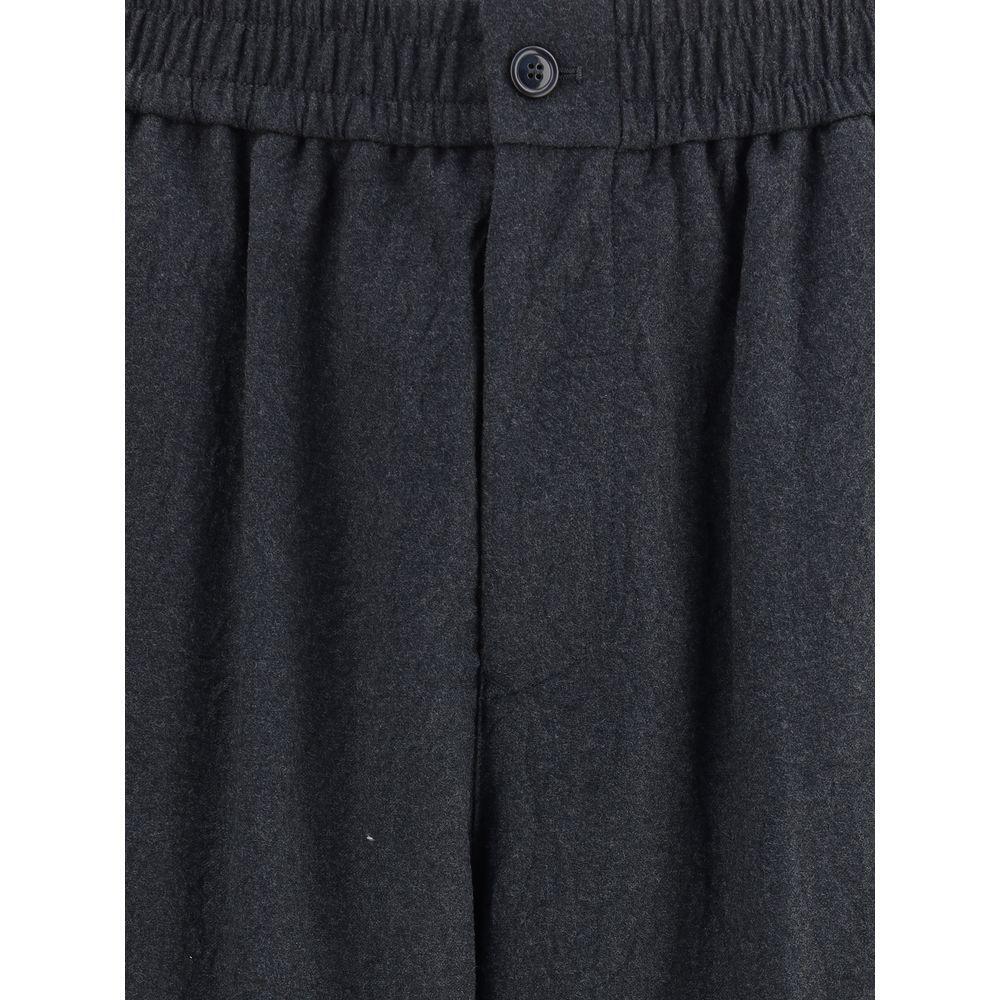 Giorgio Armani Virgin Wool Flannel Pants GI-GM002269U8131-IT44 | XS
